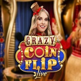 Crazy Coin Flip online game logo by Evolution on kokobet-casino.org