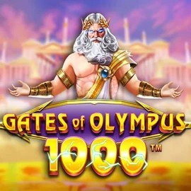 Gates of Olympus 1000 online game logo by Pragmatic Play on kokobet-casino.org